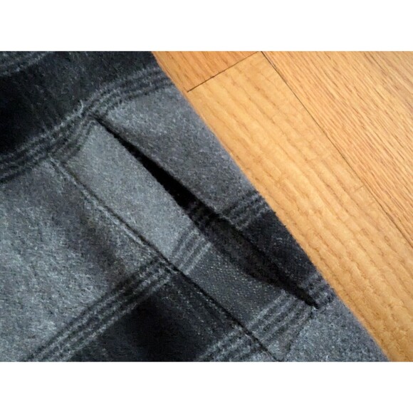 Carbon Jacket Mens Size S Wool Blend Plaid Quilted Lining Gray/black Button up - Picture 4 of 15